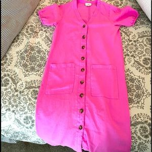 Pink Loft/Lou and grey dress in medium